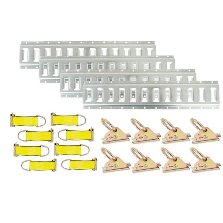 Mytee Products 20 Pcs E-Track Tie Down Kit, Heavy Duty E Track Accessories for Enclosed Trailer 20ETKH5-US-Kit