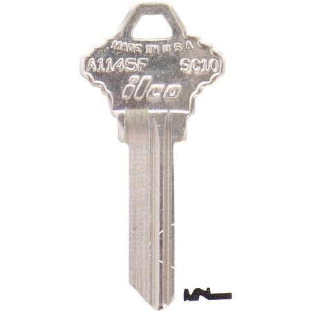 Ilco Schlage Nickel Plated House Key SC10 / A1145F, 10PK IAL4425302B