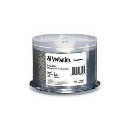 Verbatim Americas Verbatim DVD+R DL 8.5GB 8X DataLifePlus Shiny Silver Silk Screen Printable - 50pk Spindle 96732