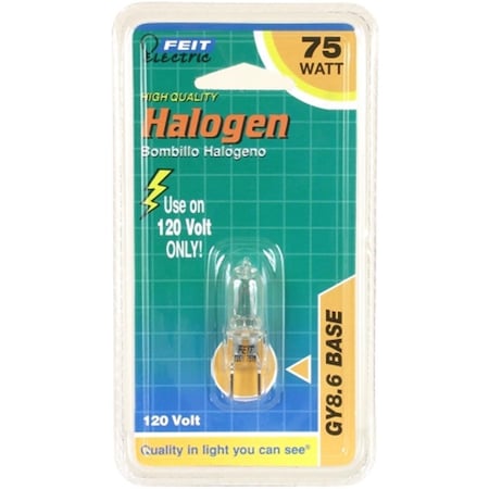 Feit Electric BPQ7.63.6 Halogen 8.6 BiPin 75 Watt BPQ75/8.6
