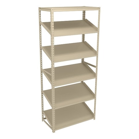 Tennsco Boltless Shelving Unit, 18"D x 36"W x 84"H, 5 Shelves, Carbon Steel ZT7-3618S-5
