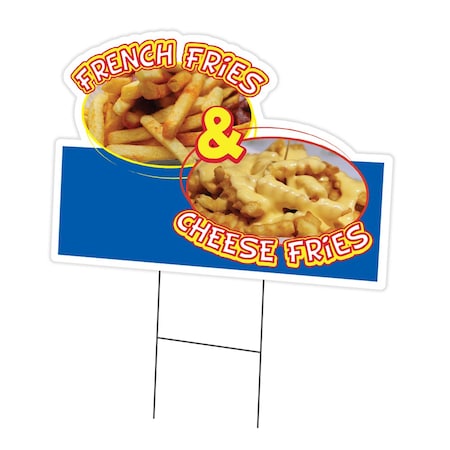 Signmission French Fries & Cheese Fries Die Cut Yard & Stake outdoor plastic, 1216-French Fries & Cheese Fries C-DC-1216-French Fries And Cheese Fries19