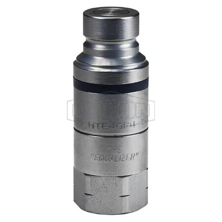 Dixon Connect Under Pressure Flushface Female Plug, 1-1/16-12 Nominal, Female O-Ring Boss End Style, Stee HTE4OF6
