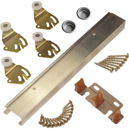 Johnson Hardware Johnson Aluminum 48'' Bypass Door Hardware Set 2200482D