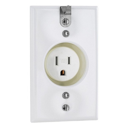 Leviton PlugsandReceptacles, 15A, 125VAC, Wht, Nylon T5015-CHW