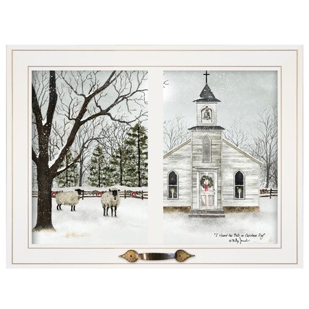 Homeroots I Heard the Bells on Christmas Day 1 White Framed Print Wall Art 406231
