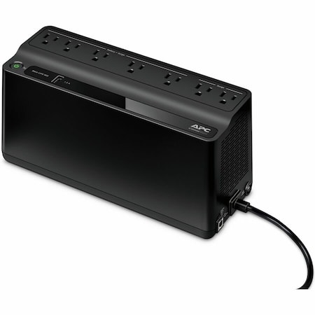 Apc UPS System, 600VA, Standby, Out: 120V AC In: 120V AC BE600M1