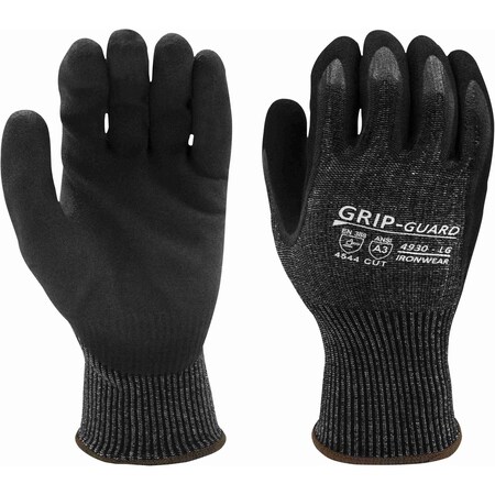 Ironwear A3 Cut Level HPPE Blend Knit Gloves with Sandy Nitrile Palm, Small 4930-SM
