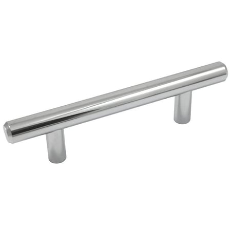 Laurey Melrose Series Cabinet Pull, 5 in L Handle, 1.3 in Projection, Steel, Polished Chrome, 5PK 59920
