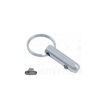 Huyett Detent Pin, Zinc Plated Medium Carbon Steel, 0.375 in Dia x 0.625 in Effective L x 0.379 in Hole Dia DTP-0375-0625