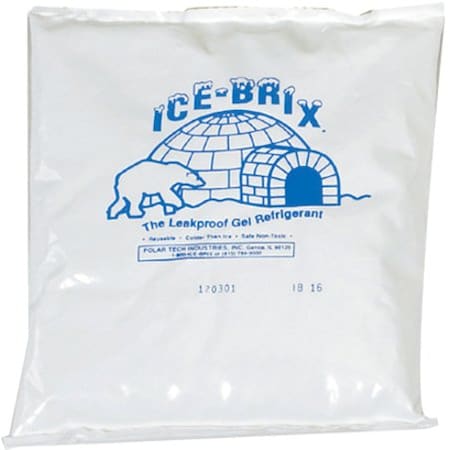 Ice-Brix Ice-Brix Cold Packs, 6-1/4" x 6" x 1", White, 18/Case IB16BPD