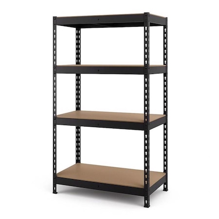 Ar Shelving 60 in. H X 12 in. W X 30 in. D Steel 4-Tier Shelving Unit TRCD18407KFUS0I