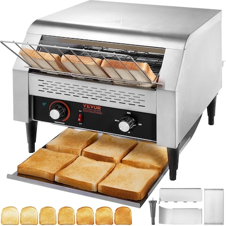 Vevor Commercial Conveyor Toaster 450 Slices/Hour Commercial Toaster Heavy Duty TT-450