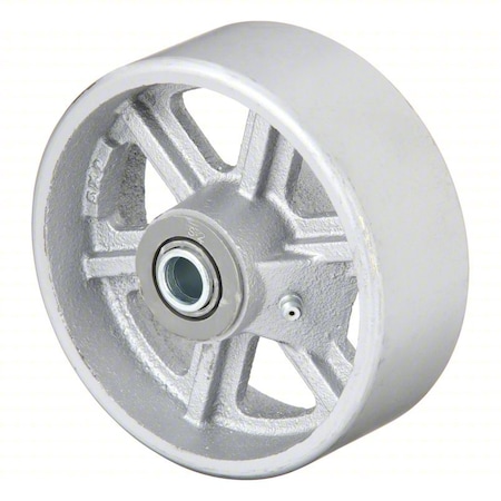 Albion Caster Wheel, 5"dia, 1,300 lb, Silver CA0520112