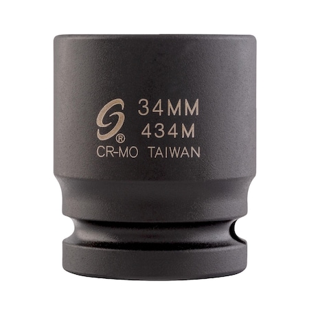 Sunex 3/4 in Drive 34Mm Impact Socket 434M