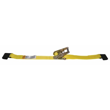 Doleco Ratchet Buckle Strap 2" x 27' with Flat Hooks, 3,333 lbs WLL 23432227