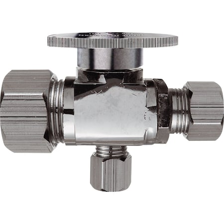 Do It Best 5/8'' OD x 3/8'' OD x 1/4'' OD Quarter Turn Angle Valve DIB2904LF
