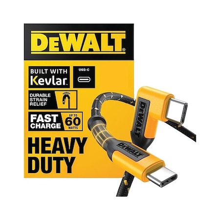 Dewalt USB Cable, Type C, Type C, 6 ft L 131 0091 DW2