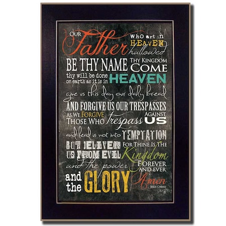 Homeroots The Lords Prayer 1 Black Framed Print Wall Art 415460