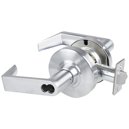Schlage Door Lever Lockset, Steel, Non Keyed ALX53B RHO 626