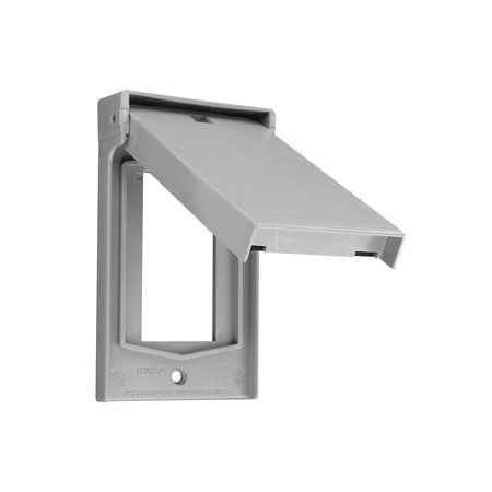 Leviton Decora Wallplate, Weather-Resistant, Gang 1, Gray 4998-GY