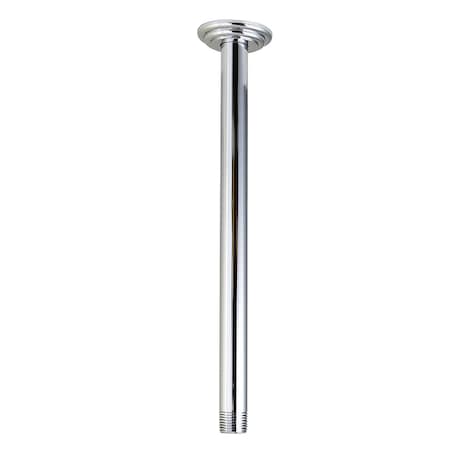 Kingston Brass 12" Rain Drop Ceiling Mount Shower Arm with Round Flange, Polished Chrome K211C1