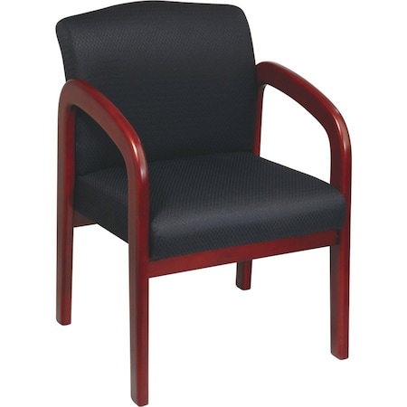 Office Star Collection: WD Visitors Chair, Black Seat, Black Back, 23" W 25-1/2" L 33-1/2" H, Fixed, Fabric Seat WD387-363