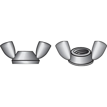 Hillman 1/4 in. Cold Forged Stainless Steel USS Wing Nut, 50PK 0830006