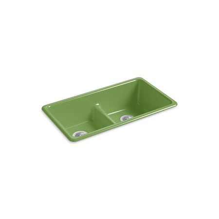 Kohler Iron/Tones Smart Divide 33" top-/undermount double-bowl kitchen sink 5312-34
