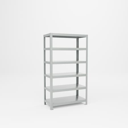 Pucel Heavy Duty All Welded Rack, 36 in W x 65 in H x 18 in D, Putty PE-1836