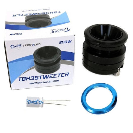 Deejay Led Unique panel mount tweeter with Titanium Diaphram and with choice of two front flush bezels TBH35TWEETER