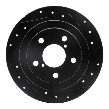 Dynamic Friction Co DFC Brake Rotor - Drilled and Slotted - Black 633-13008R
