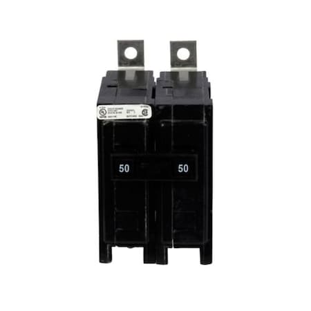Eaton Miniature Circuit Breaker, CKT Series, 50A, 2 Pole, 240V AC QBHW2050