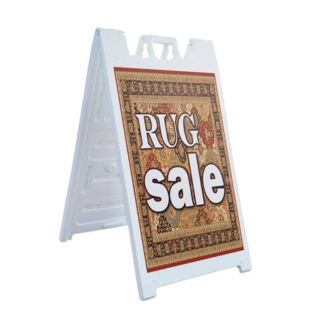 Signmission Rug Sale, A-Frame & 2 Sign Inserts, Heavy-Duty Plastic Frame SBHD-C-2436-Rug Sale