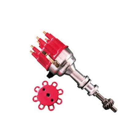 Absurdo Race Pro Billet Ready to Run Electronic Distributor Cap for Ford 351C, Red AB2205088