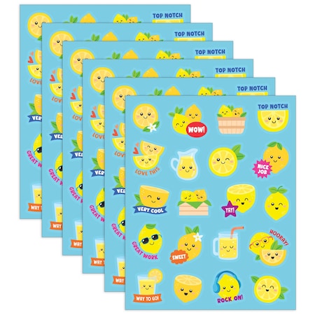 Teacher Created Resources Lemon Smelly Stickers, 120-Piece Set, 6PK 9443