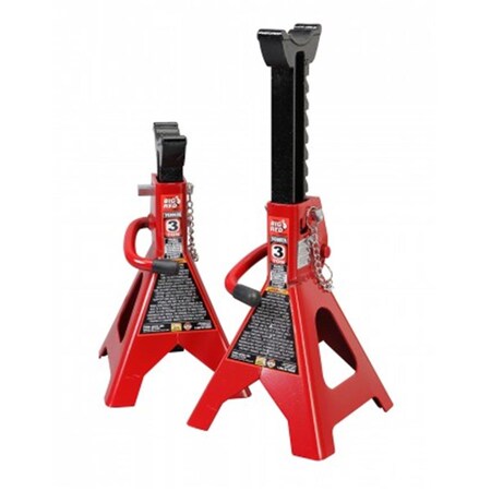 Torin Shop Equipment Double Locking Steel Jack Stands - 3 Ton Capacity TO376183