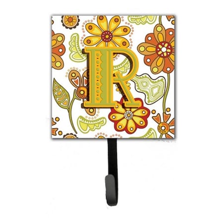 Carolines Treasures Letter R Floral Mustard And Green Leash and Key Holder CJ2003-RSH4
