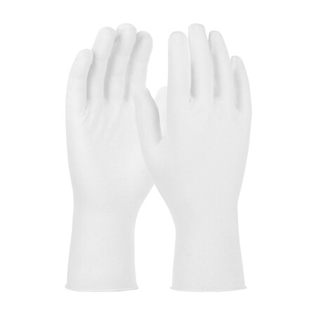 Cleanteam Premium, Light Weight Cotton Lisle Inspection Glove with Unhemmed Cuff, 12", 12PK 97-501/12