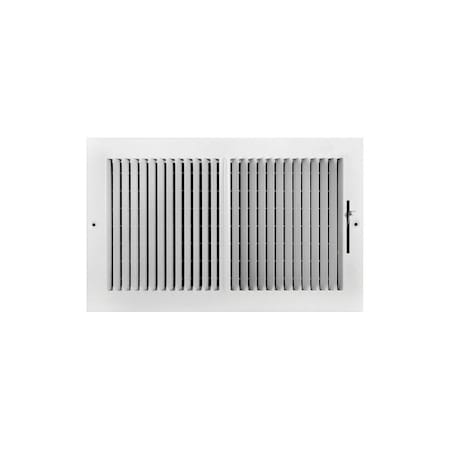 Tru Aire Wall/Ceiling Register 8in H X 14in W 2-Way Powder Coat White Steel Powder Coat C102M14X08