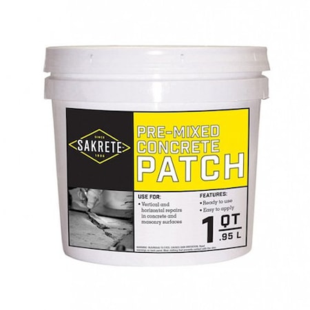 Sakrete Concrete Repair Compound, Pail, Gray, Sakrete 120547