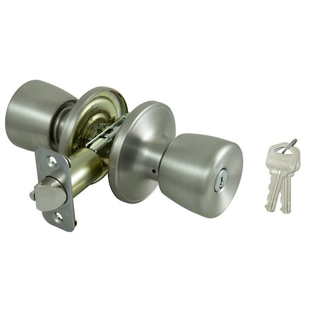 Prosource Entry Knob, Stainless Steel, K3, KW1 Keyway, 3 Grade TS600BRA4B