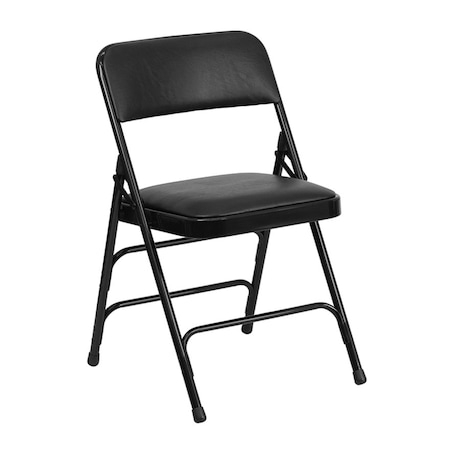 Flash Furniture Folding Chair, Black Vinyl, 30" H HA-MC309AV-BK-GG