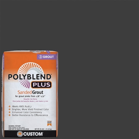 Custom Building Products PolyBlend PLUS 25 Lb. Charcoal Sanded Tile Grout PBPG6025