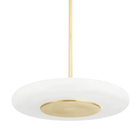Hudson Valley Lighting Pembrooke & Ives X Blyford 1 Light Pendant 20.75 In. Aged Brass PI1896701L-AGB