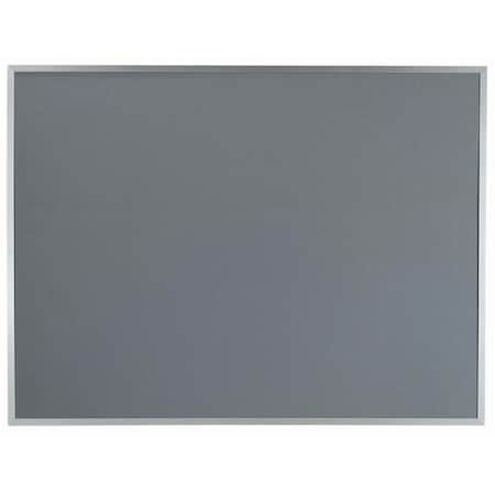 Aarco Designer ''Grey Mix'' Fabric Bulletin Board w/ a Clear Satin Anodized Aluminum Frame, 36''Hx48''W DF3648012