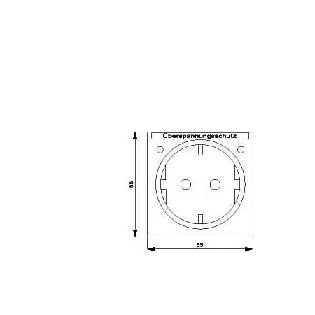 Siemens DELTA i-system SCHUKO socket outlet with overvoltage protection and increased 5UB1525