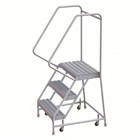 Tri-Arc 5.2 ft H Aluminum Rolling Ladder, 3 Steps, 350 lb Load Capacity WLAR103165