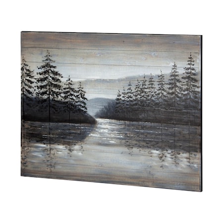 Homeroots Sunset Narrows Hand Painted Distressed Unframed Wall Art 608844