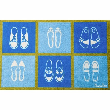 Floortex Door Mat, Nylon Fibres, 0.2 in Thick, Multi-colored, 20 in W x 30 in L FR4ER2030SS